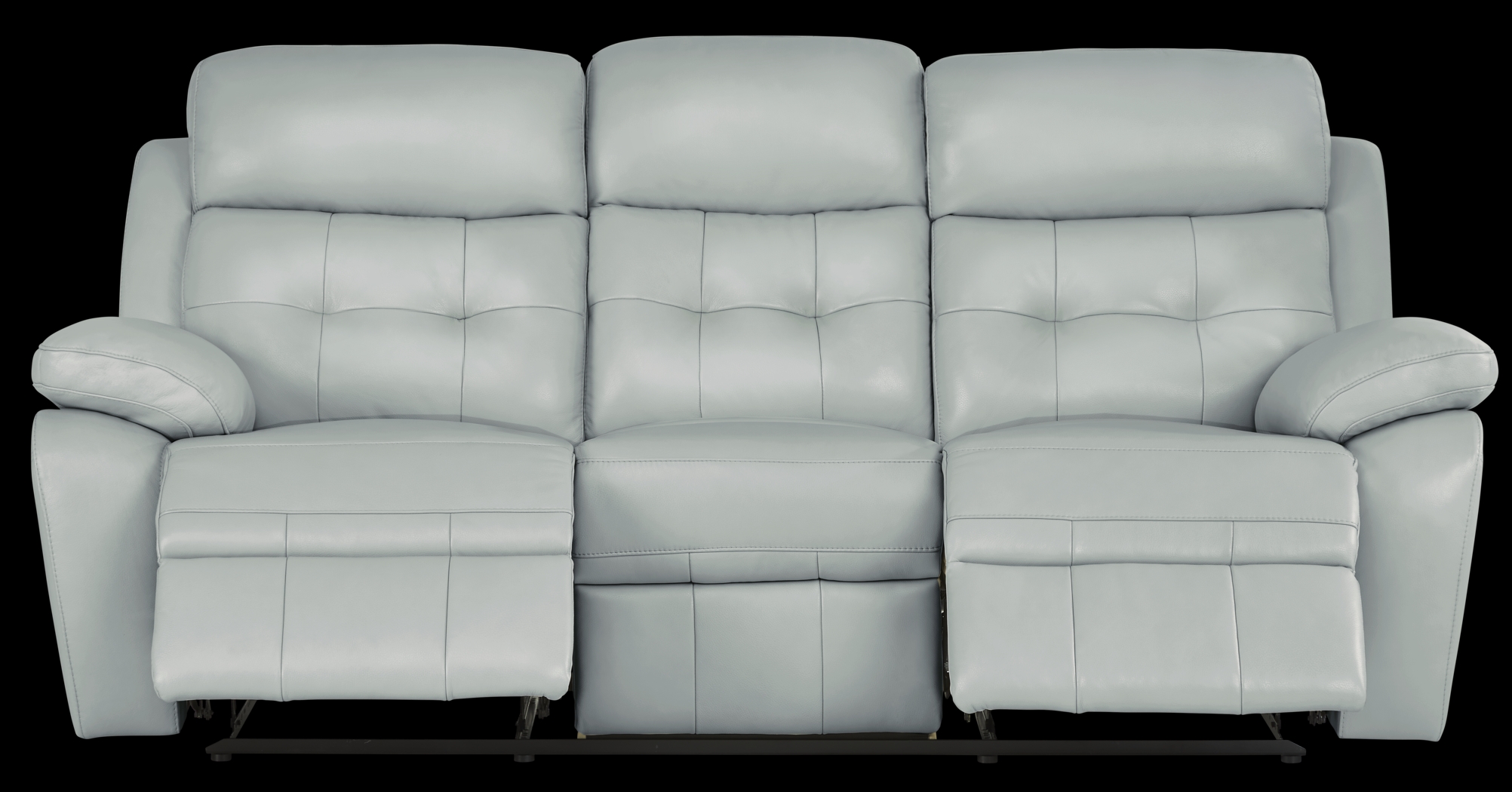 Antonin Aqua Leather 5 Pc Living Room with Reclining Sofa - Thumbnail - Image 2