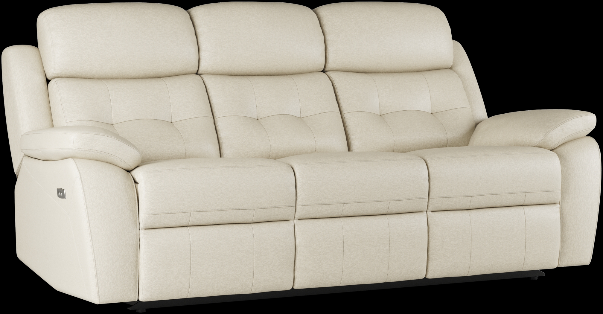 Antonin Beige Leather Power Reclining Sofa - Thumbnail - Image 2