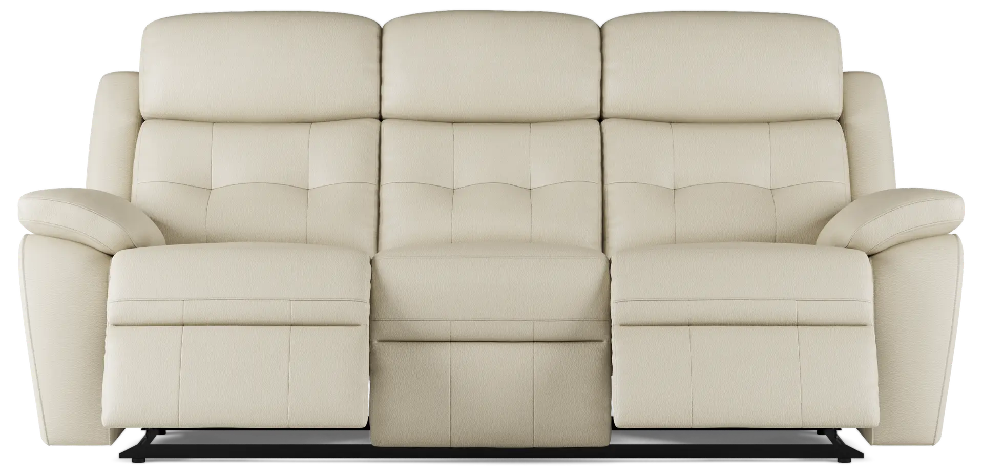 beige power reclining sofa