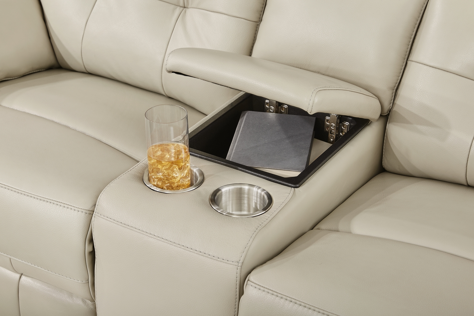 Antonin Beige Leather 2 Pc Reclining Living Room - Thumbnail - Image 9