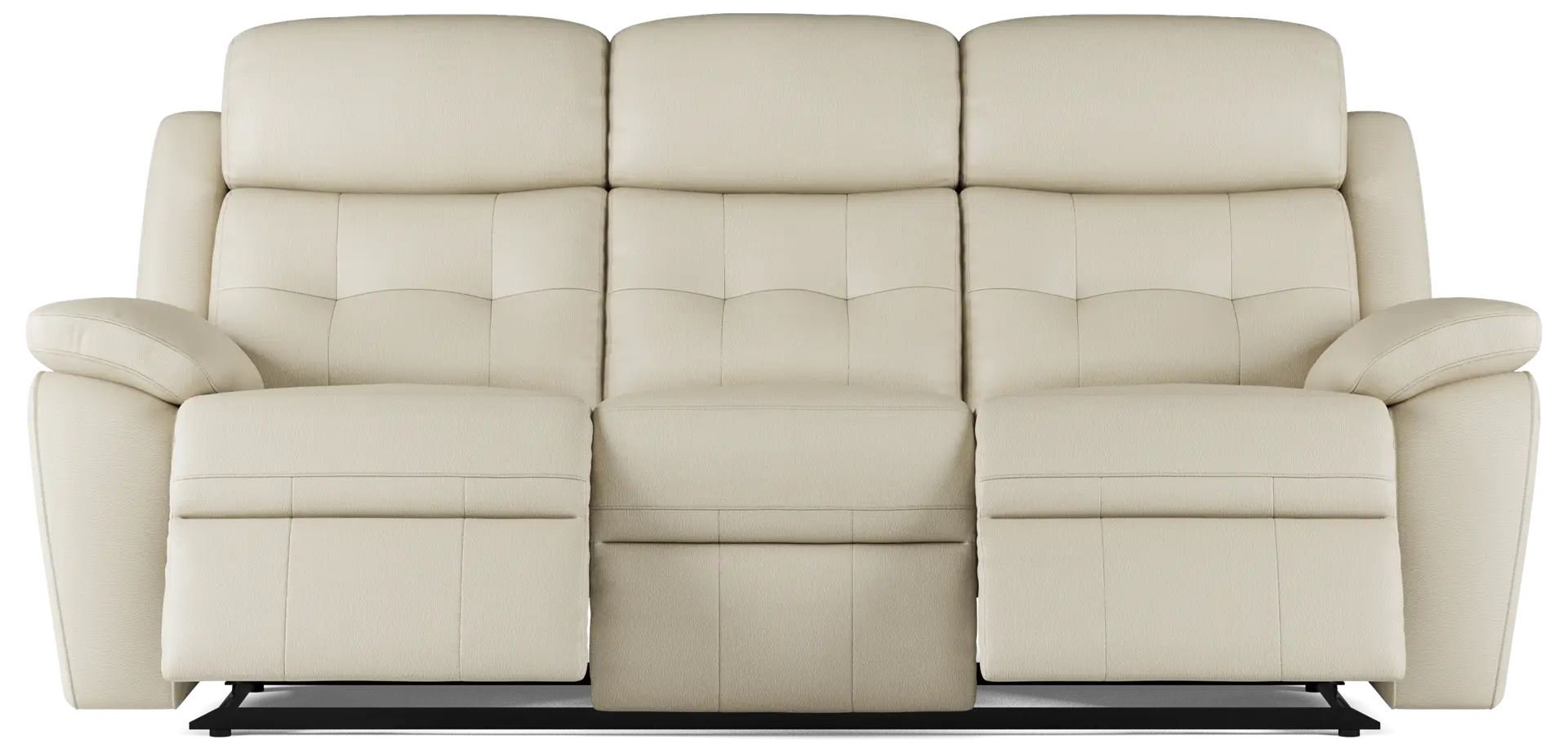 beige reclining sofa