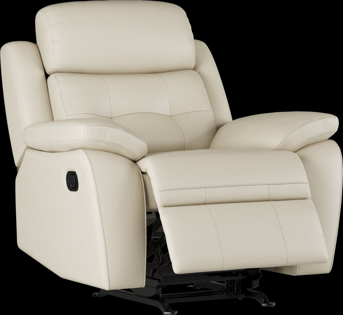 Antonin Beige Leather 3 Pc Living Room with Reclining Sofa - Thumbnail - Image 8