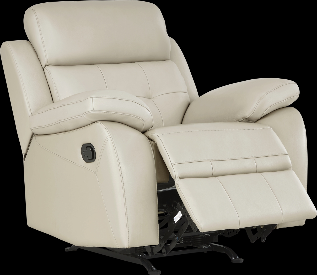 Antonin Beige Leather 3 Pc Living Room with Reclining Sofa - Thumbnail - Image 9