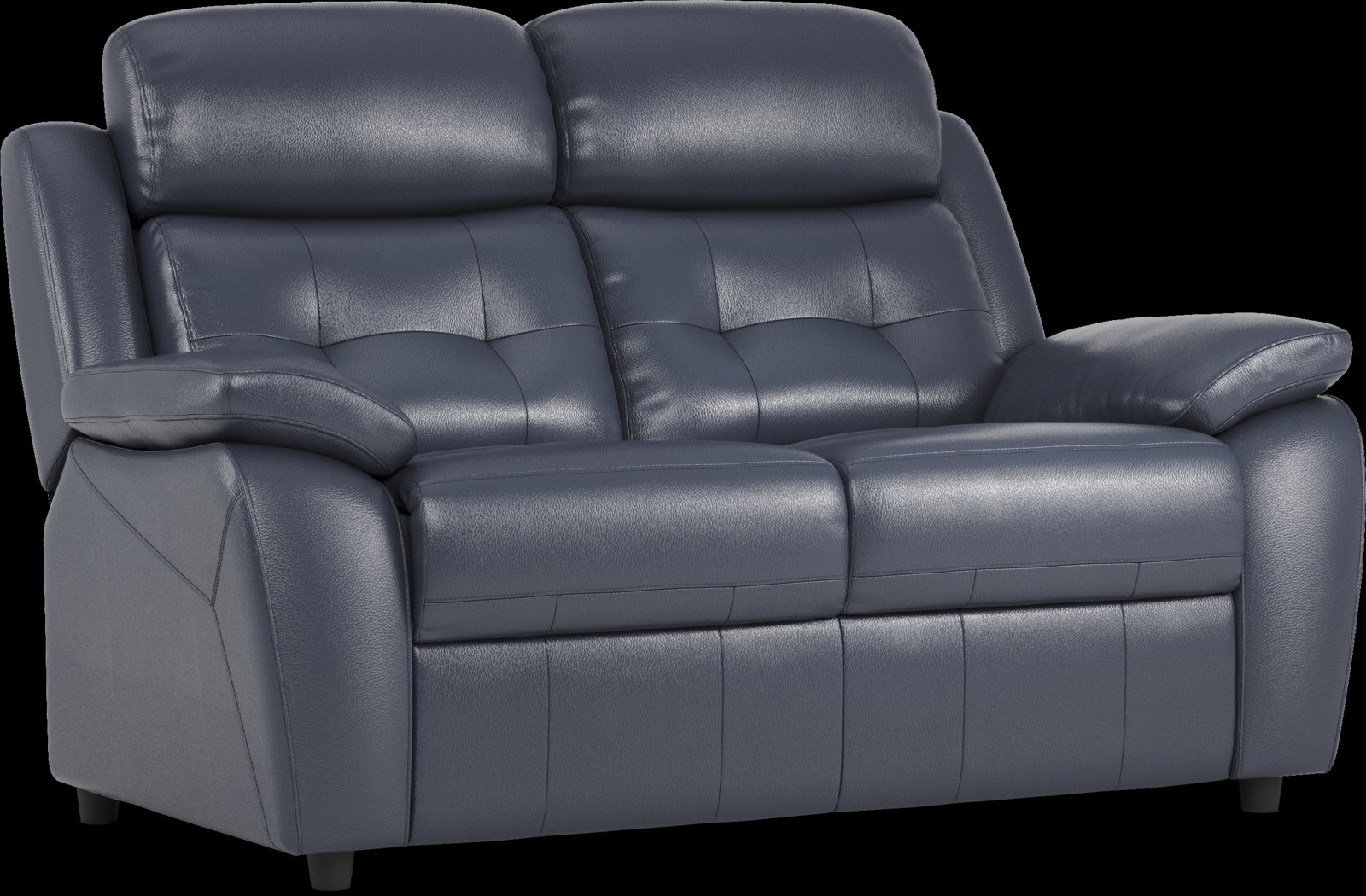 Antonin Blue Leather 5 Pc Living Room with Reclining Sofa - Thumbnail - Image 6