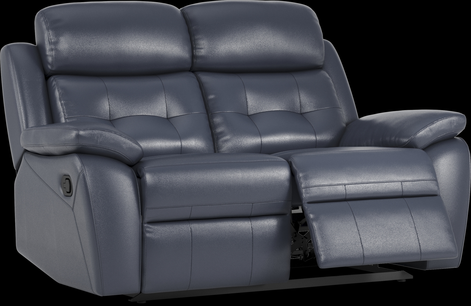 Antonin Blue Leather 3 Pc Reclining Living Room - Thumbnail - Image 6
