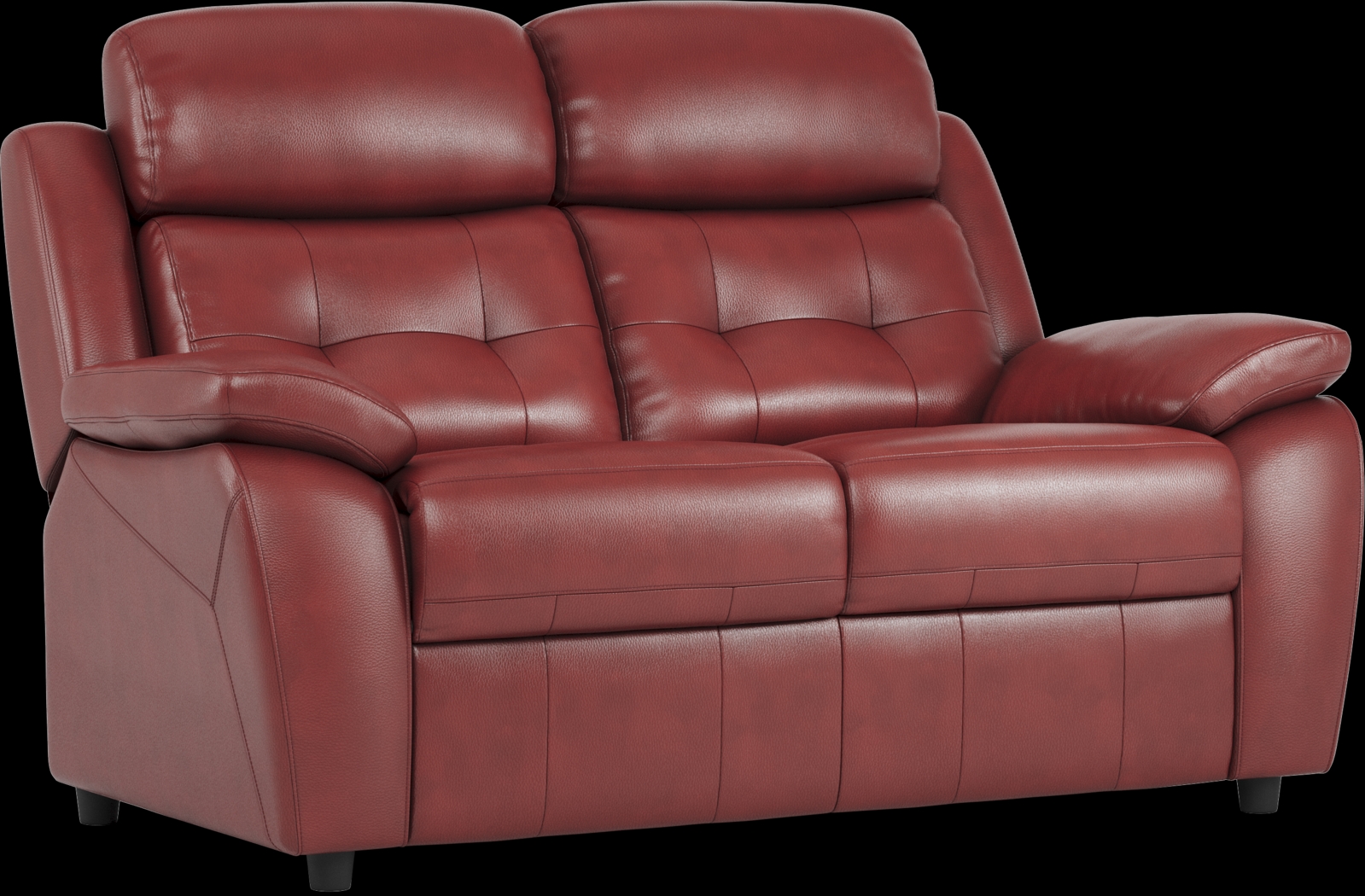 Antonin Red Leather Loveseat - Thumbnail - Image 3