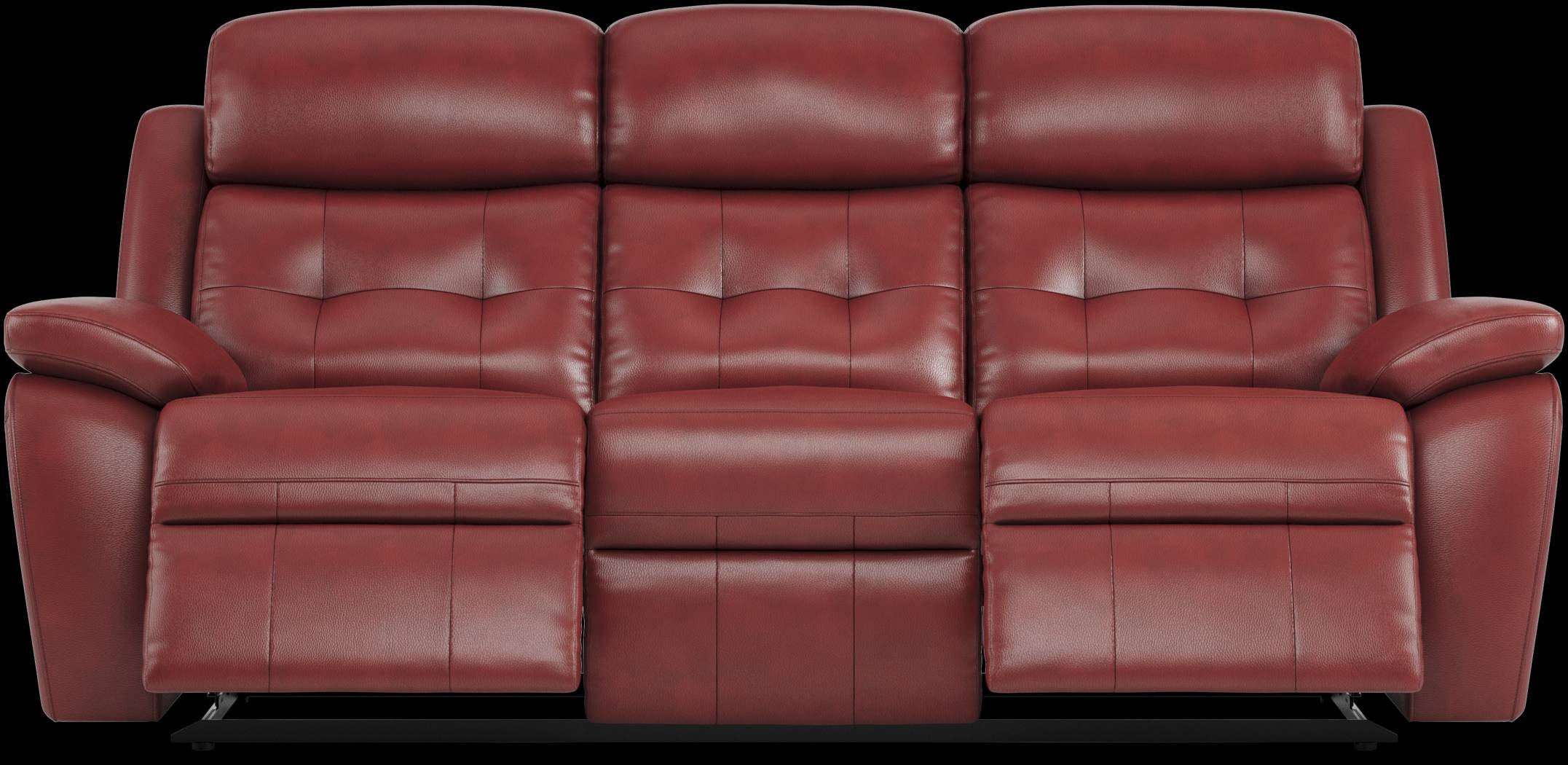 Antonin Red Leather Power Reclining Sofa - Thumbnail - Image 1