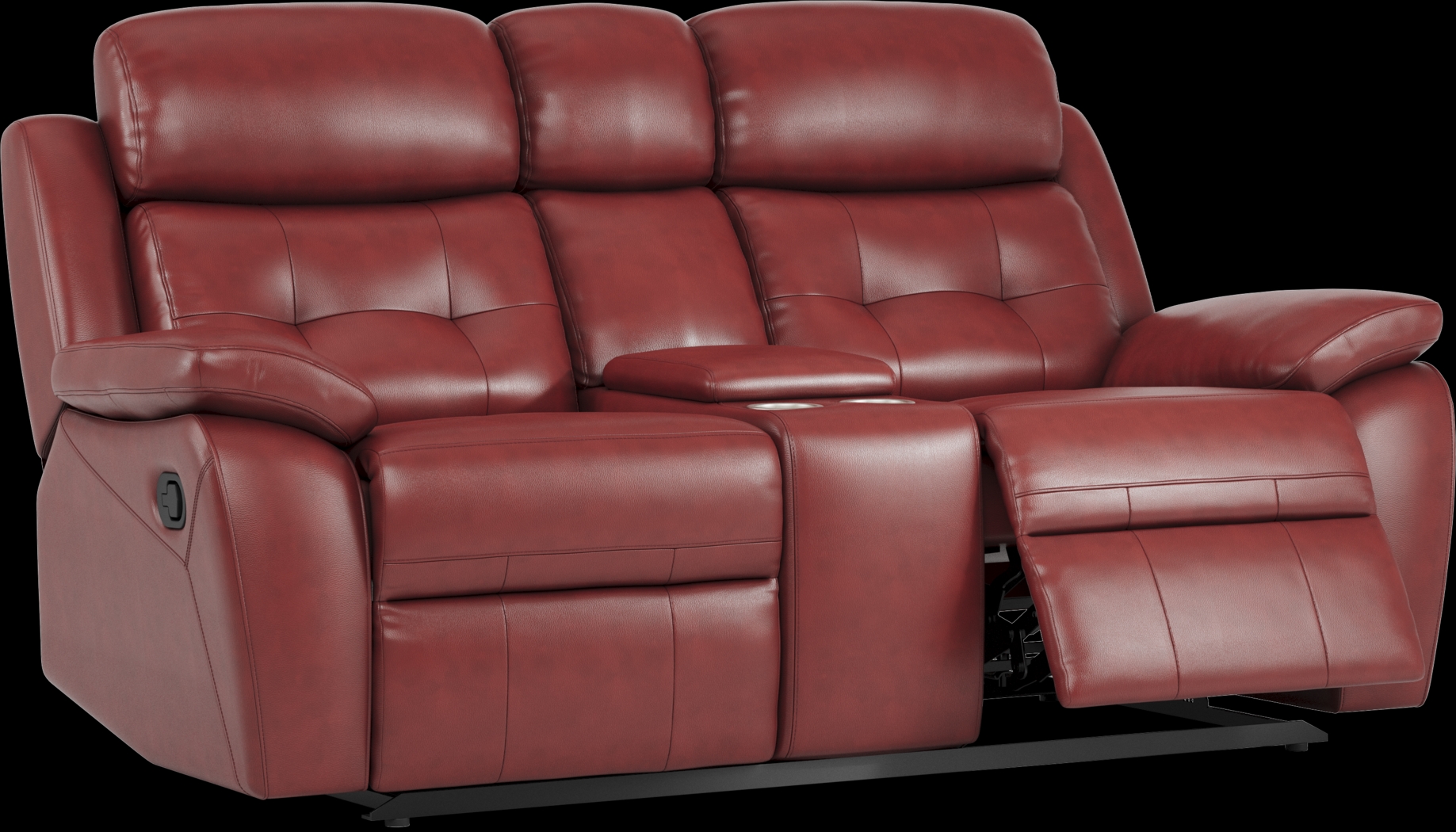 Antonin Red Leather 5 Pc Reclining Living Room - Thumbnail - Image 6