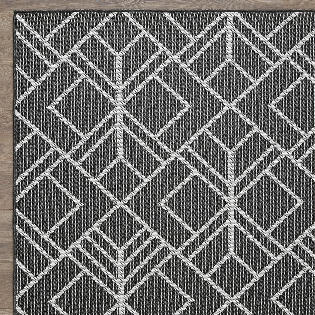 Antoun Charcoal 5'3 x 7'3 Indoor/Outdoor Rug - Thumbnail - Image 6