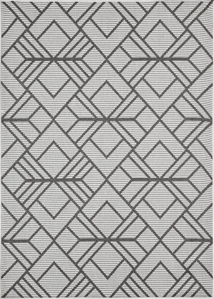 Antoun Gray 7'10 x 9'10 Indoor/Outdoor Rug - Thumbnail - Image 12