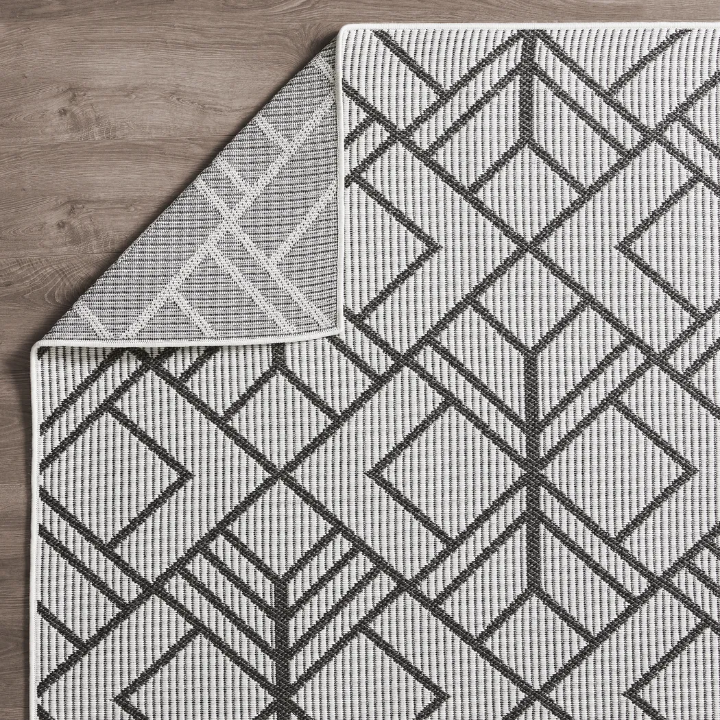 Antoun Gray 7'10 x 9'10 Indoor/Outdoor Rug - Thumbnail - Image 9