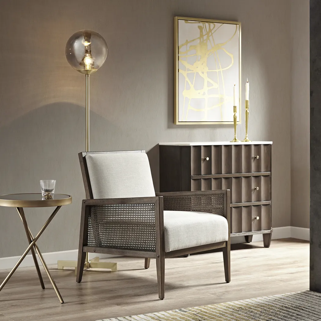 Antrim Linen Accent Chair - Thumbnail - Image 2