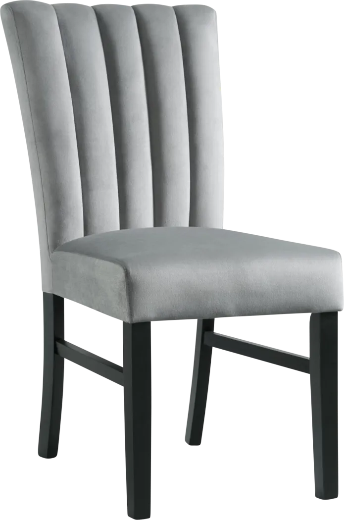 Anucis Gray Side Chair, Set of 2 - Thumbnail - Image 4