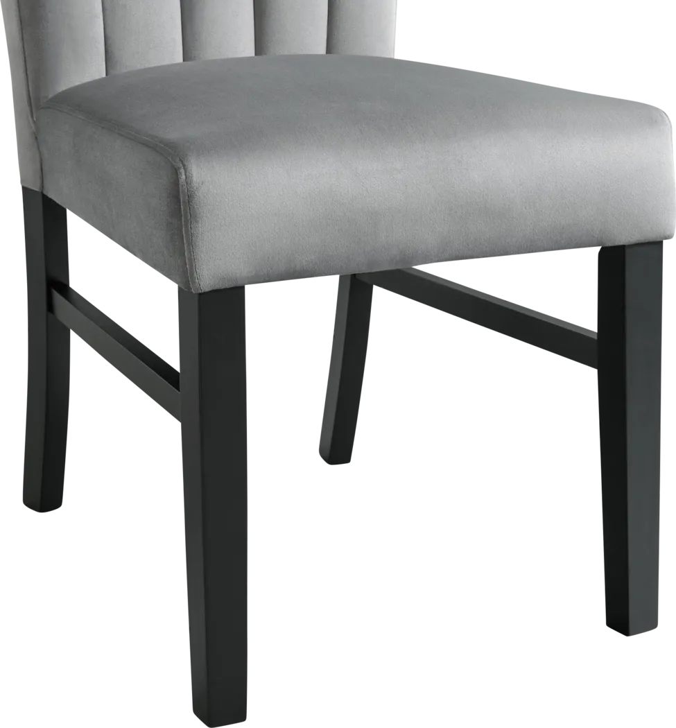 Anucis Gray Side Chair, Set of 2 - Thumbnail - Image 7