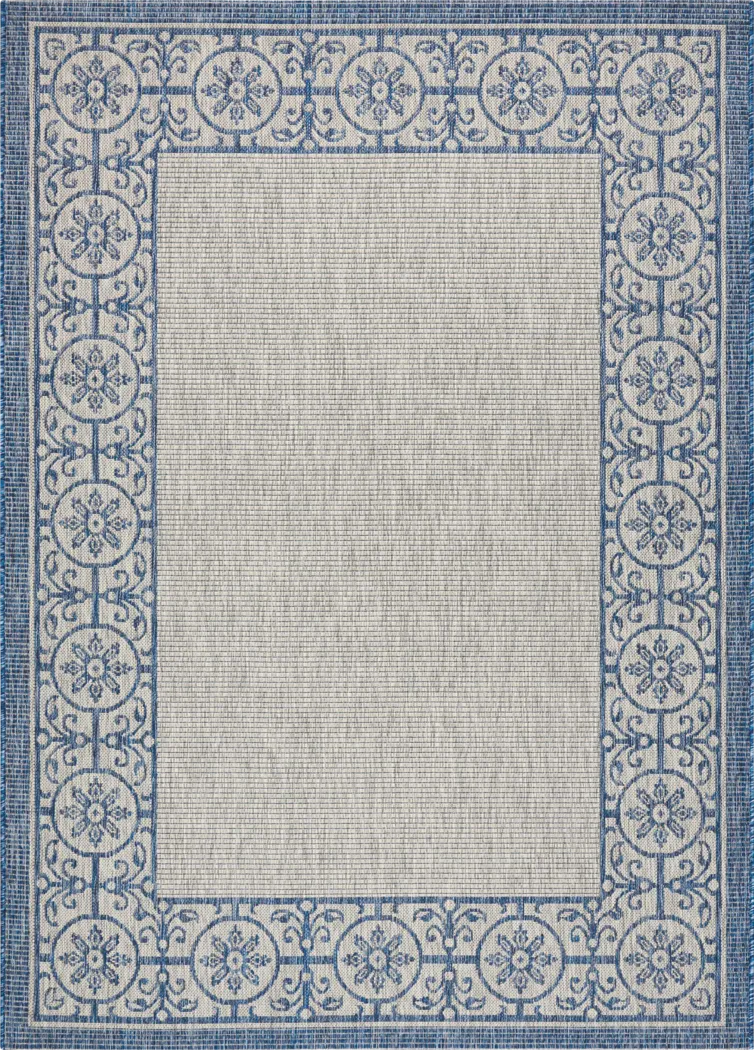 Anvita Blue 8' x 11' Indoor/Outdoor Rug - Thumbnail - Image 1