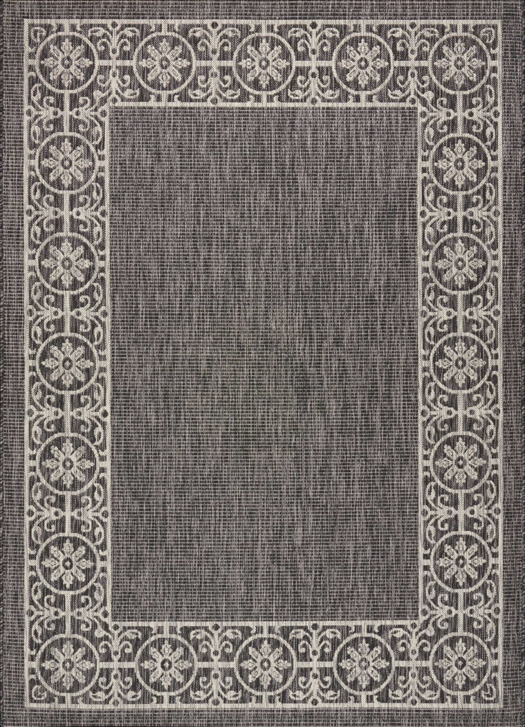 Anvita Charcoal 8' x 11' Indoor/Outdoor Rug - Thumbnail - Image 1