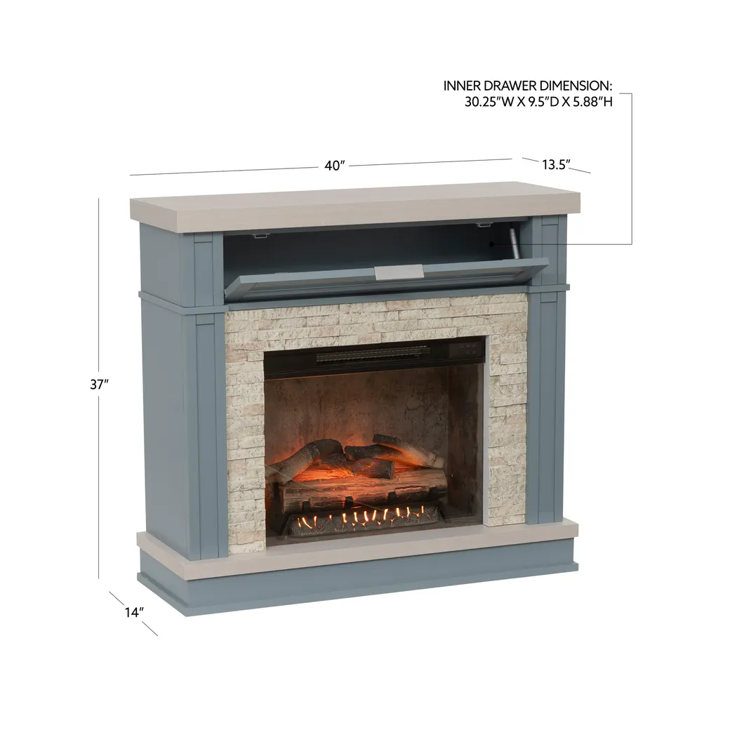 Apeci Blue 40 in. Console with Electric Fireplace - Thumbnail - Image 11