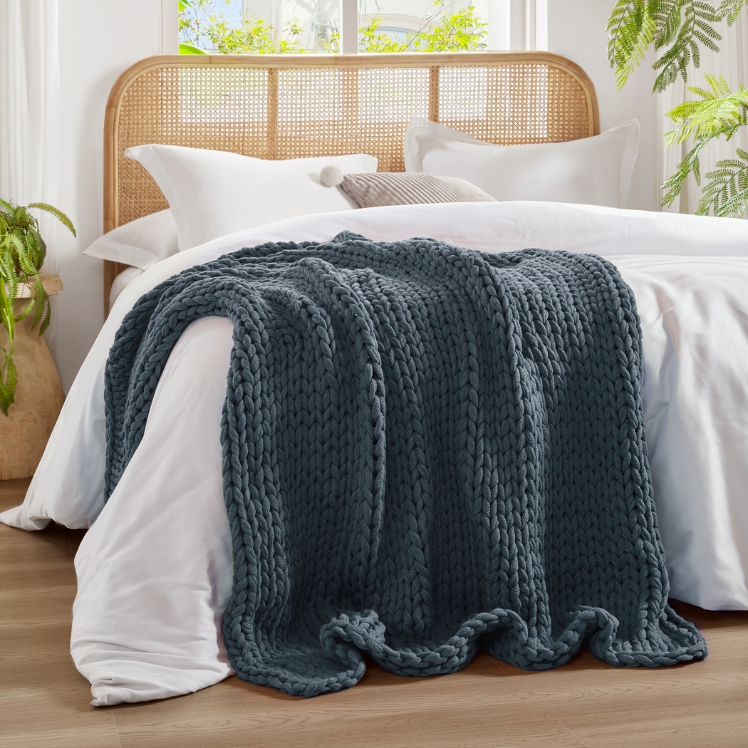 Apenzell Blue Throw Blanket - Thumbnail - Image 4
