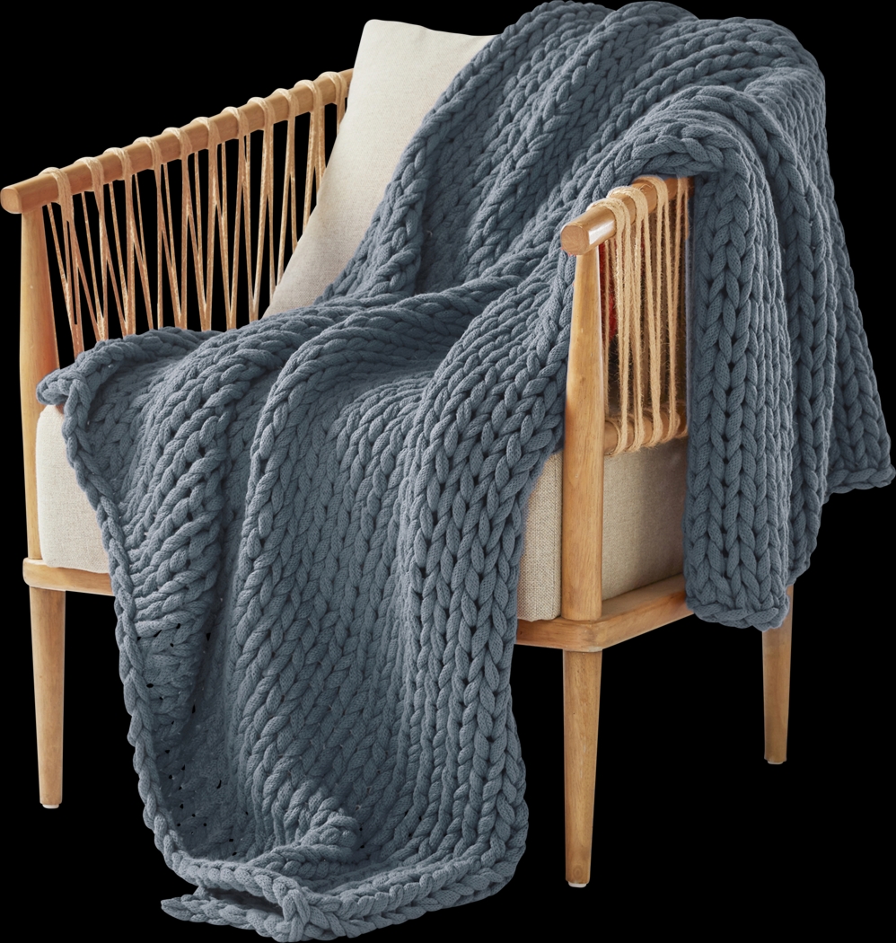 Apenzell Blue Throw Blanket - Thumbnail - Image 5
