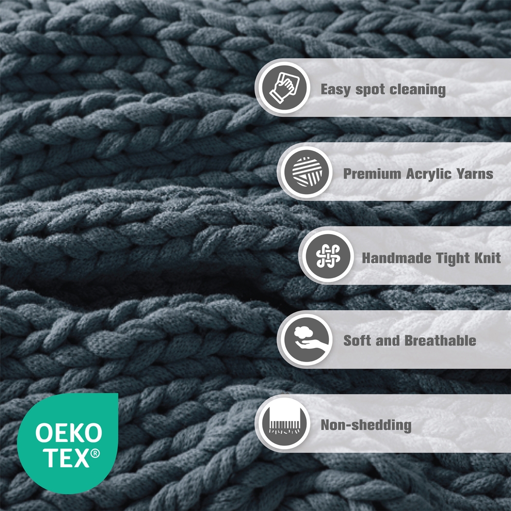 Apenzell Blue Throw Blanket - Thumbnail - Image 8