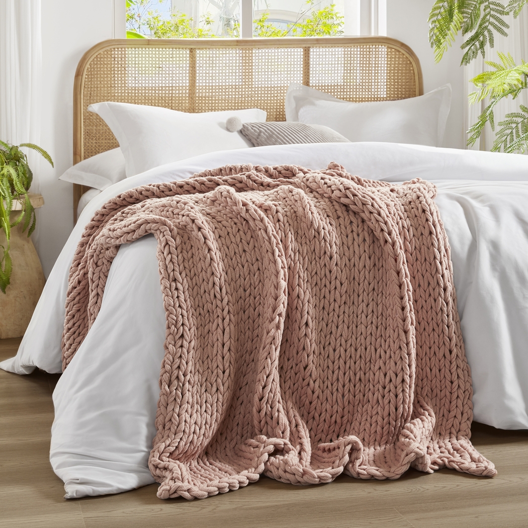 Apenzell Blush Throw Blanket - Thumbnail - Image 2