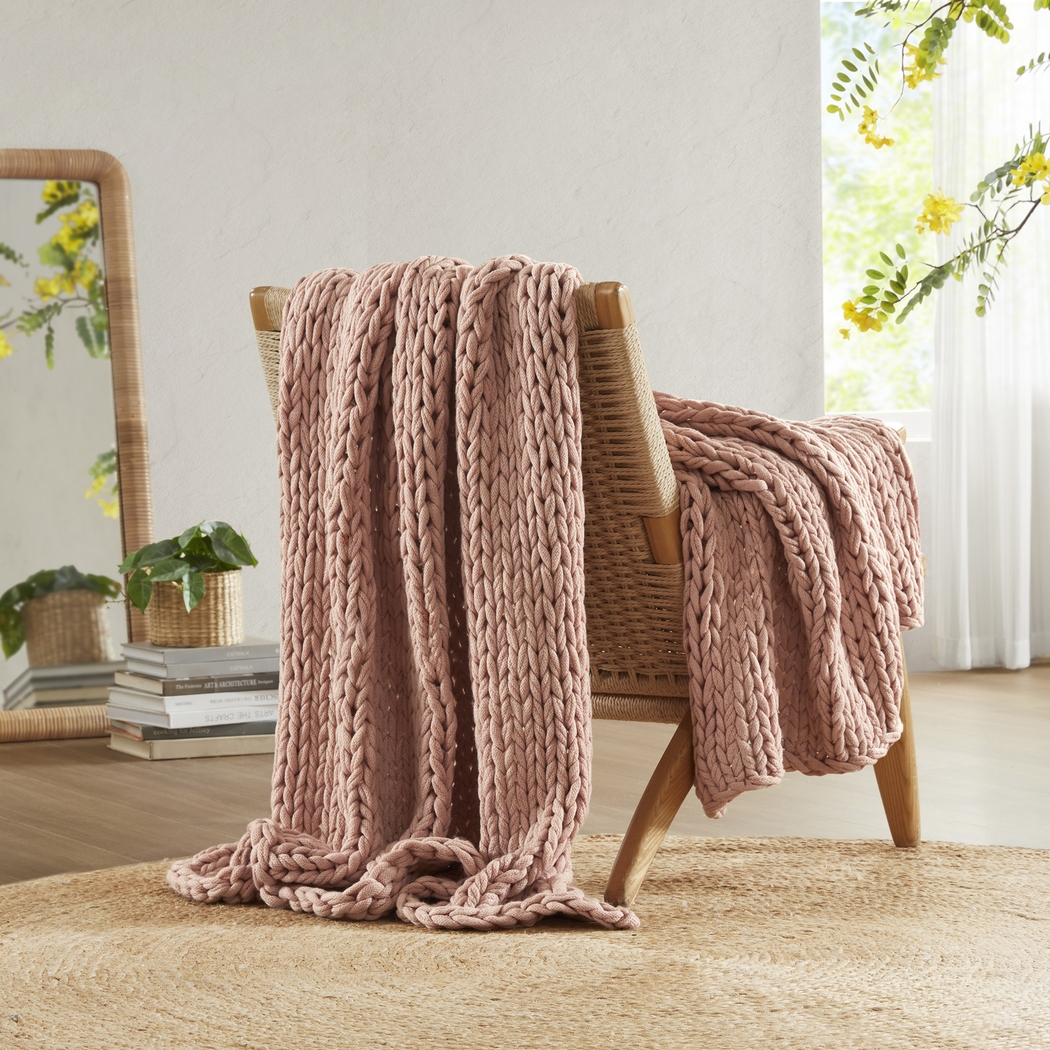 Apenzell Blush Throw Blanket - Thumbnail - Image 3