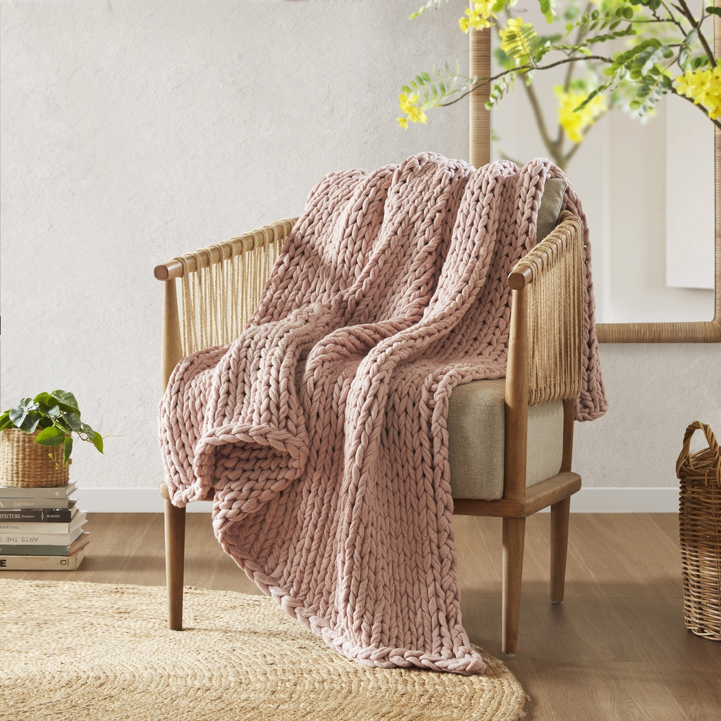 Apenzell Blush Throw Blanket - Thumbnail - Image 4