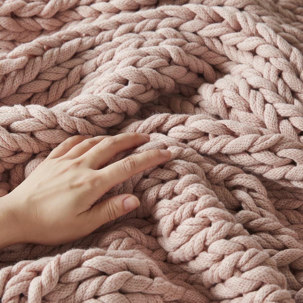 Apenzell Blush Throw Blanket - Thumbnail - Image 5