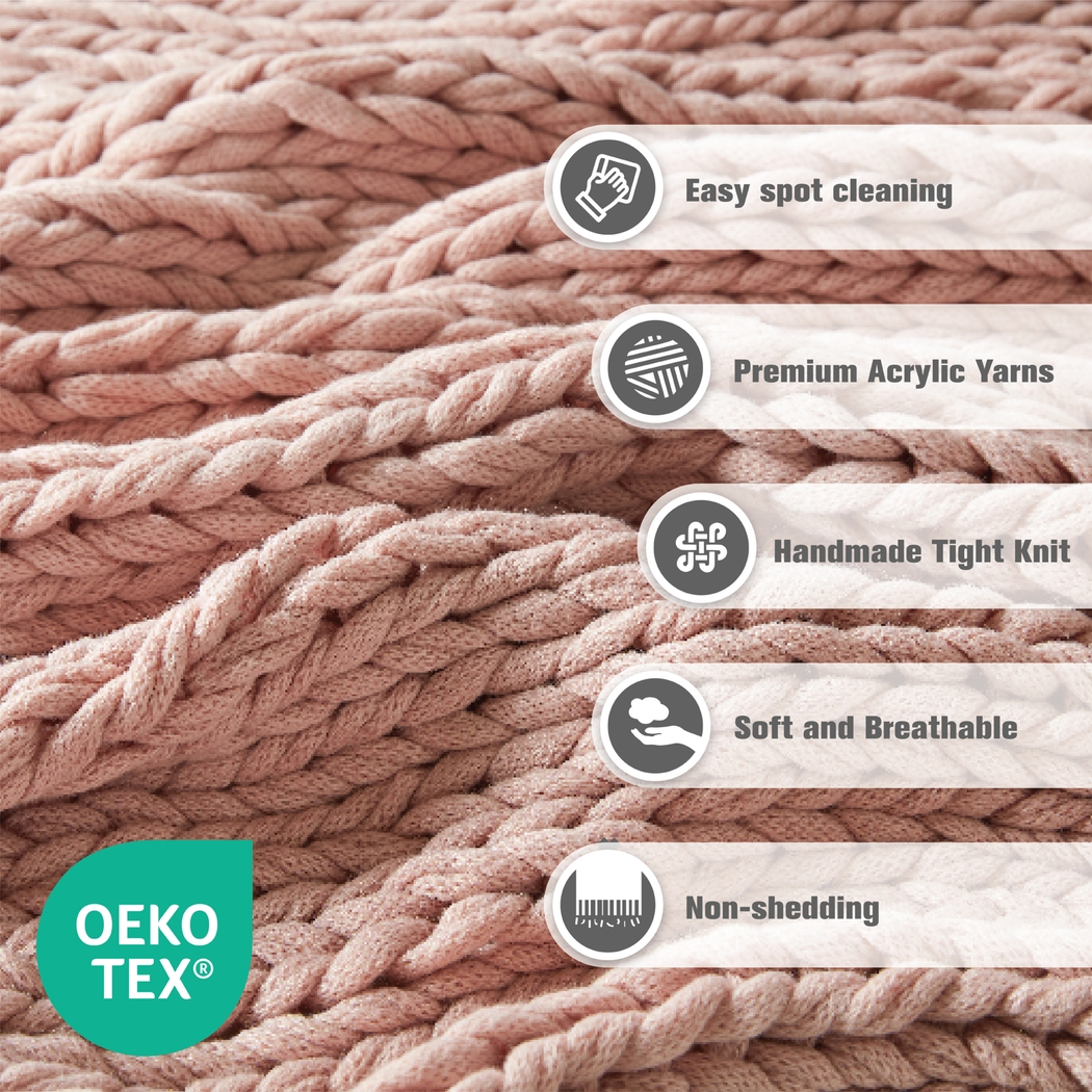 Apenzell Blush Throw Blanket - Thumbnail - Image 10