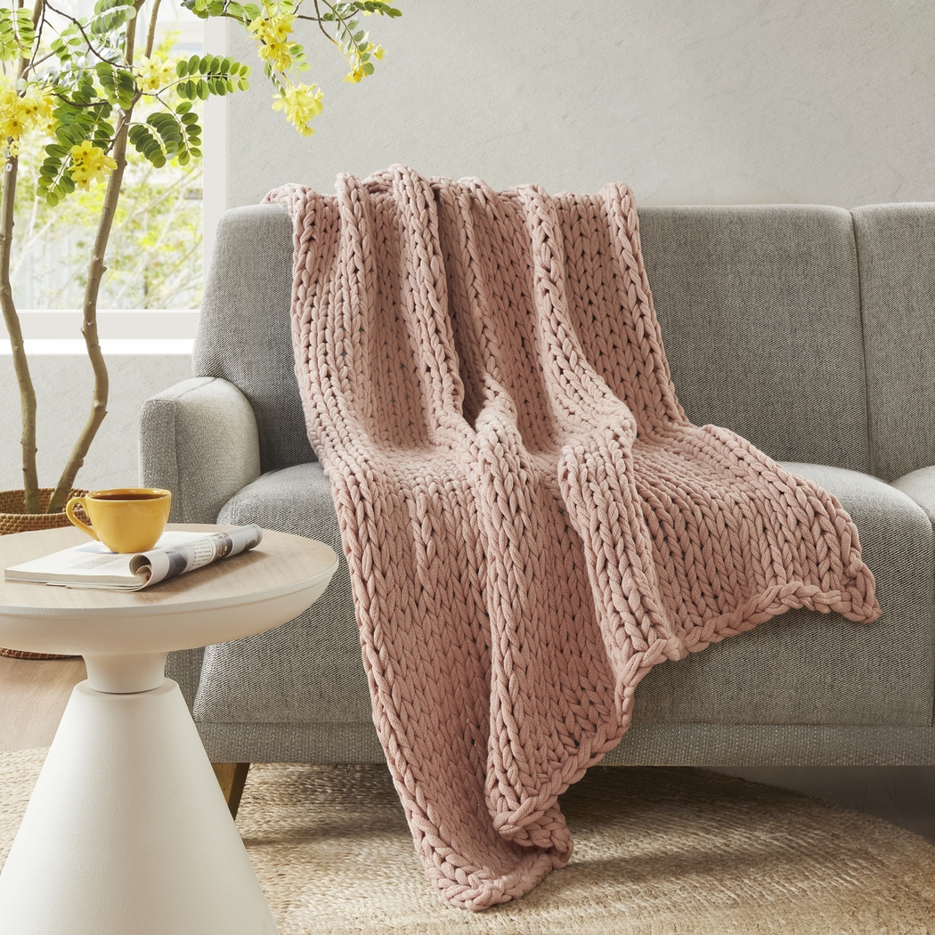 Apenzell Blush Throw Blanket - Thumbnail - Image 1