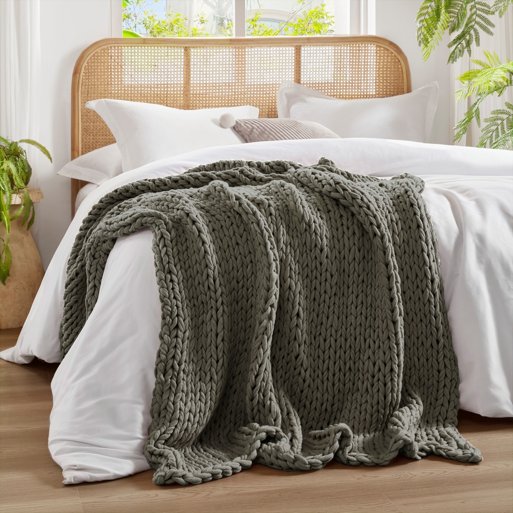 Apenzell Charcoal Throw Blanket - Thumbnail - Image 16