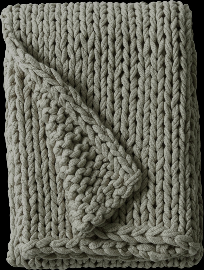 Apenzell Charcoal Throw Blanket - Thumbnail - Image 5