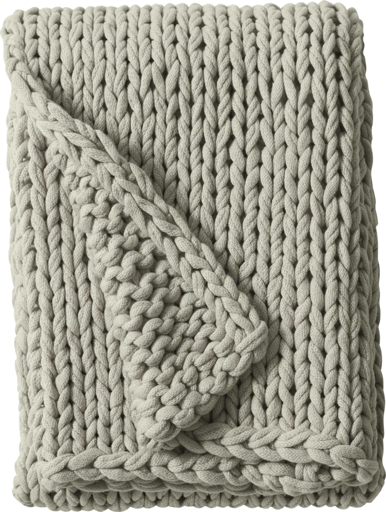 Apenzell Light Gray Throw Blanket - Thumbnail - Image 7