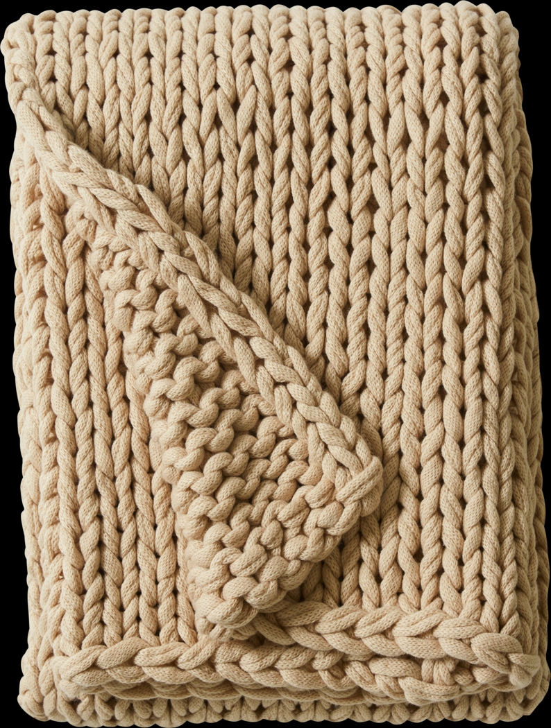Apenzell Tan Throw Blanket - Thumbnail - Image 7