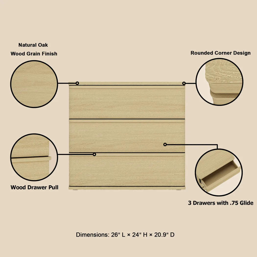 Apexiay Brown Nightstand - Thumbnail - Image 3