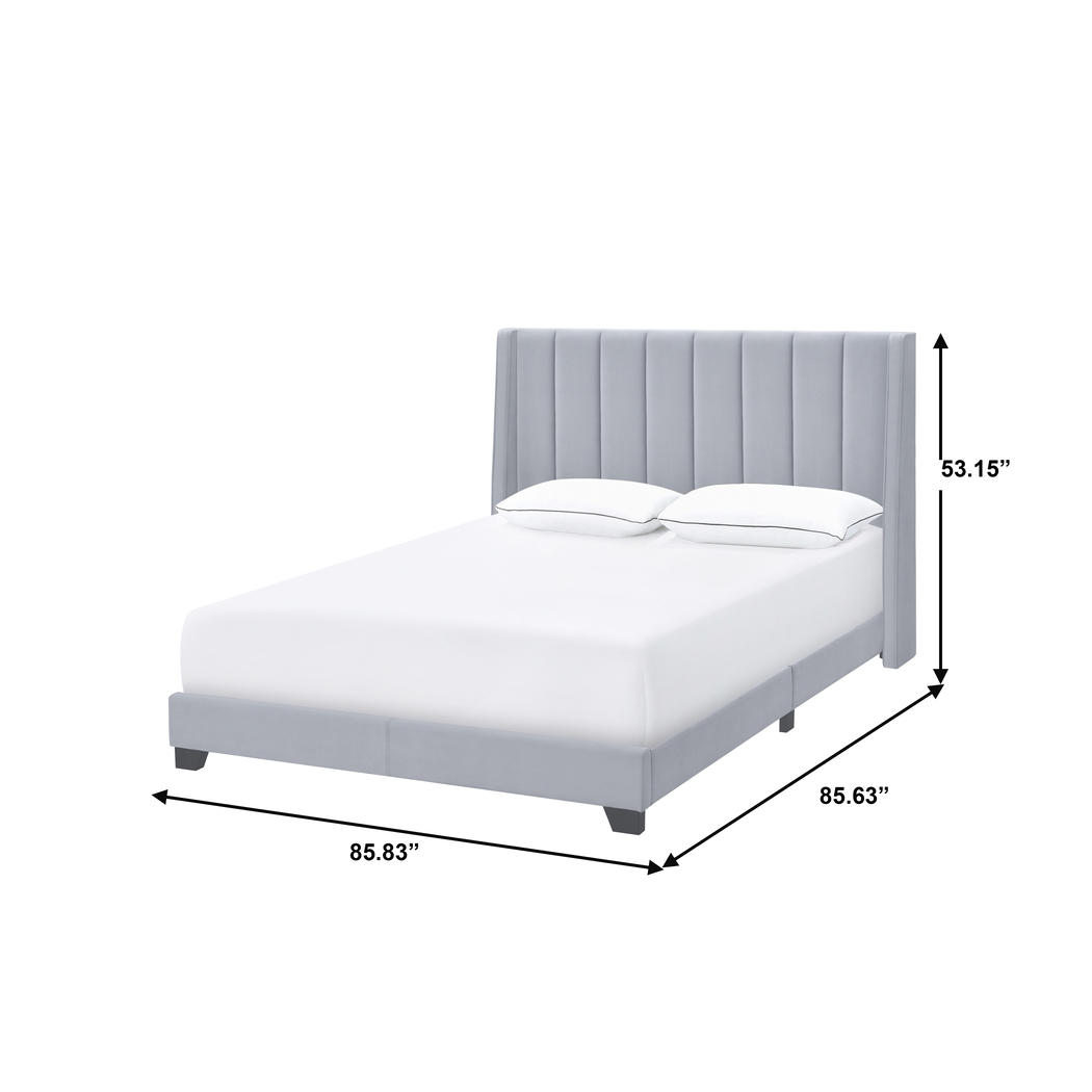 Aphelia Gray King Bed - Thumbnail - Image 9