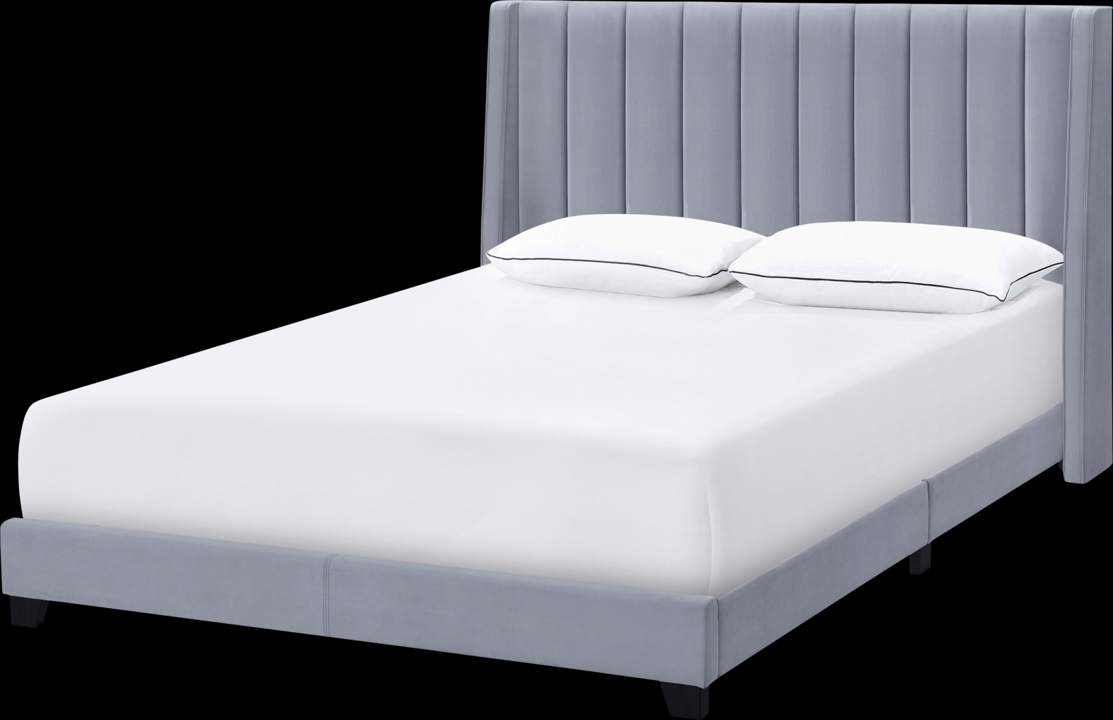 Aphelia Gray King Bed - Thumbnail - Image 1