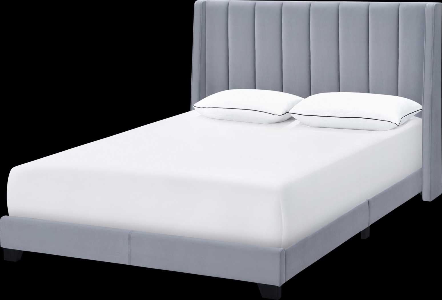 Aphelia Gray Queen Bed - Thumbnail - Image 1