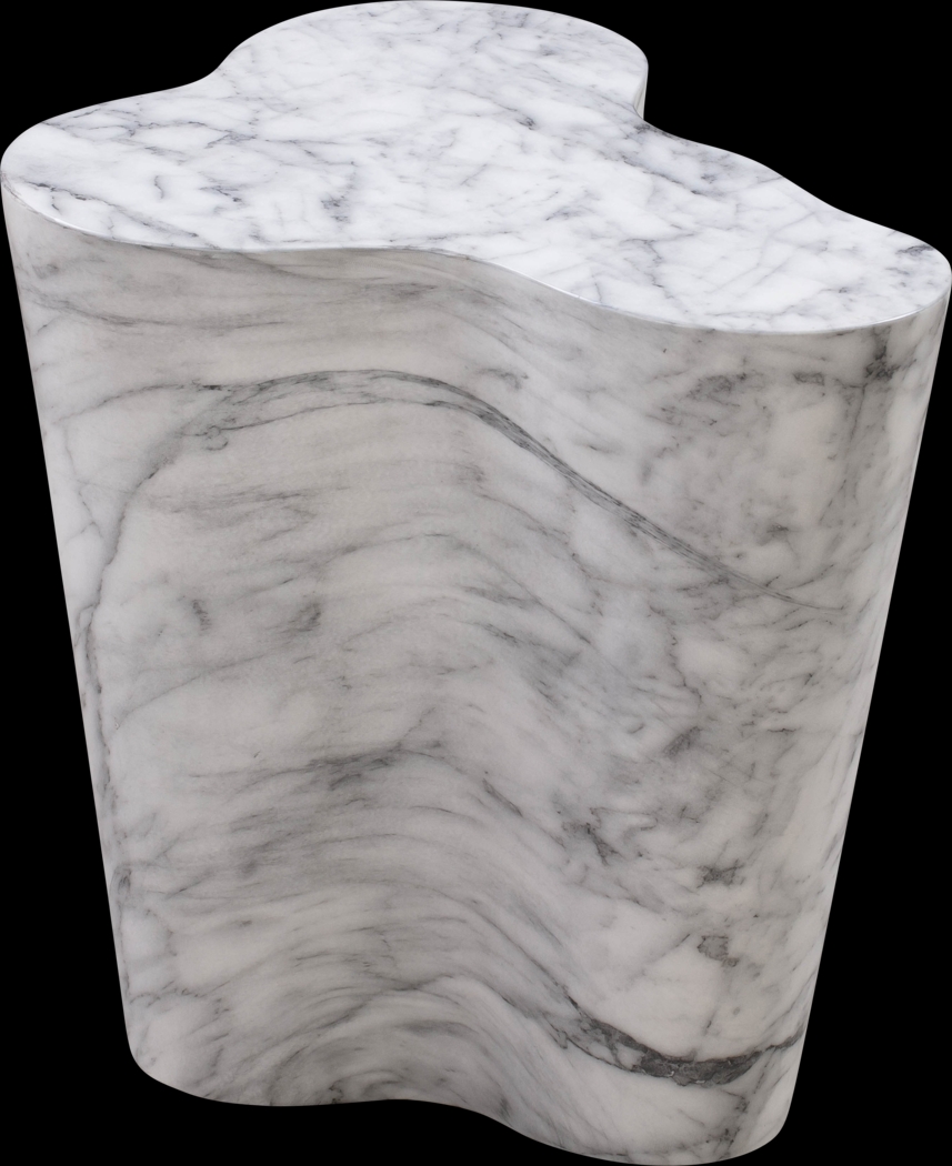 Aphina White Small End Table - Thumbnail - Image 3