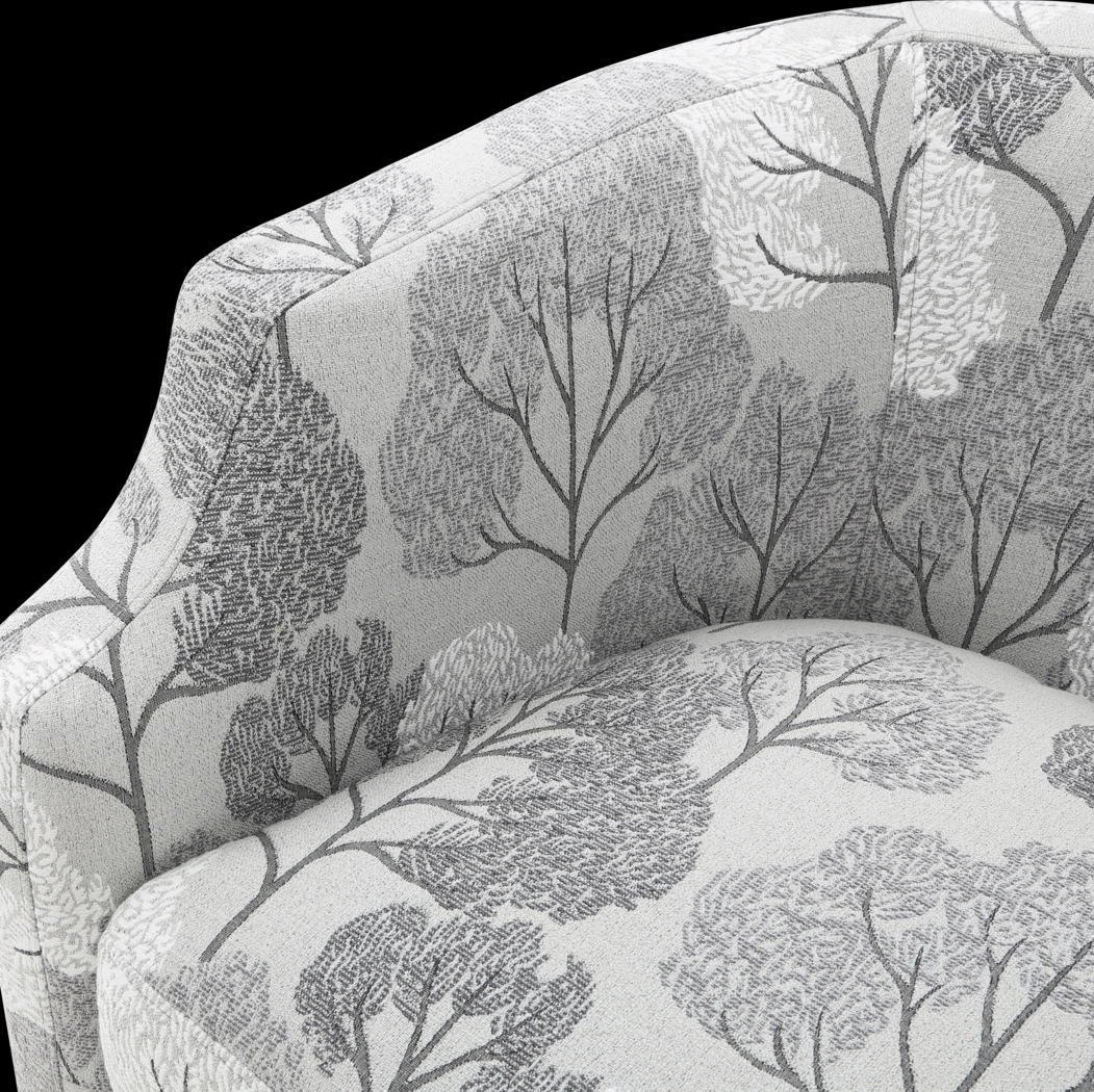 Apisai Gray Swivel Accent Chair - Thumbnail - Image 13