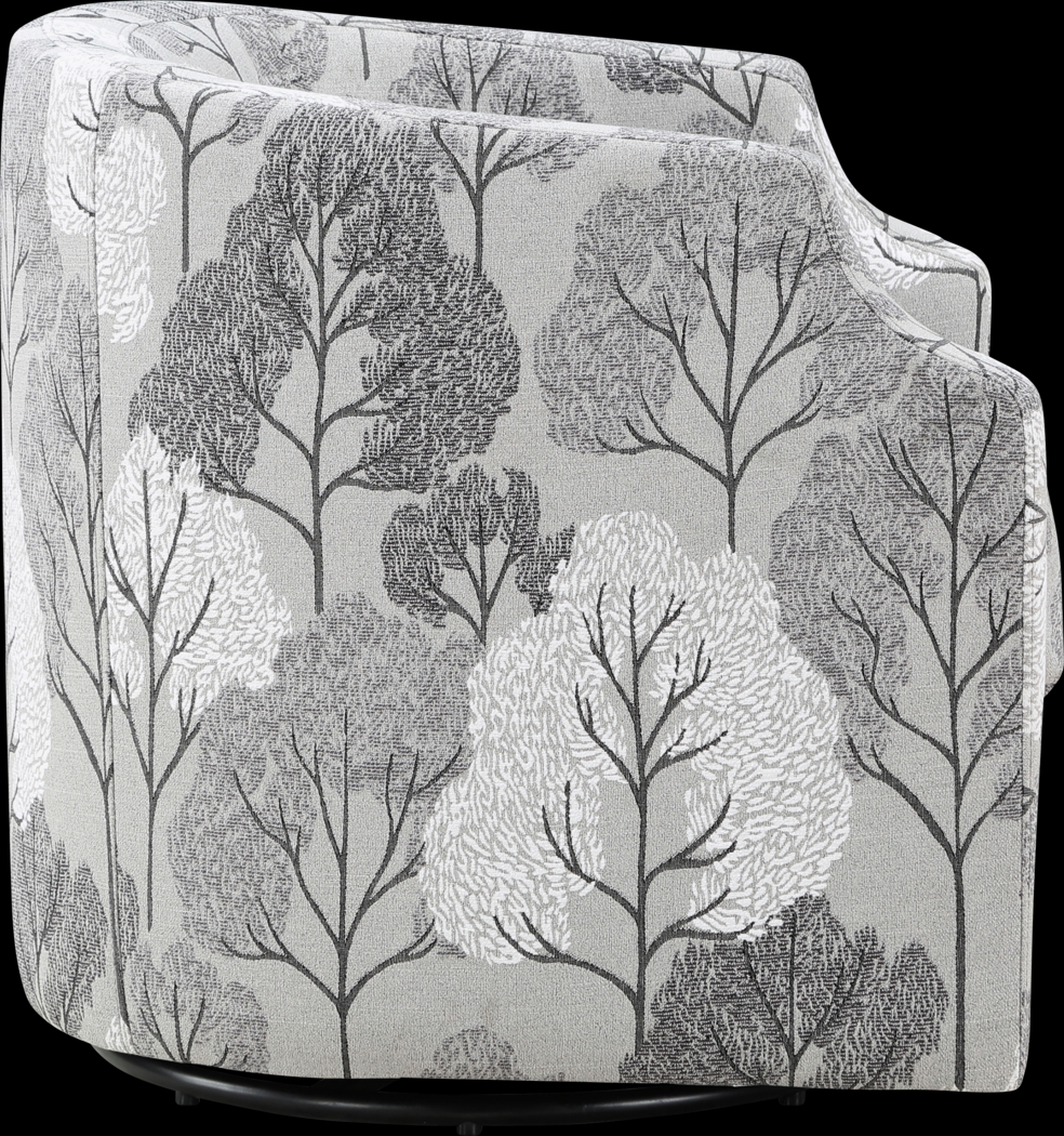 Apisai Gray Swivel Accent Chair - Thumbnail - Image 8