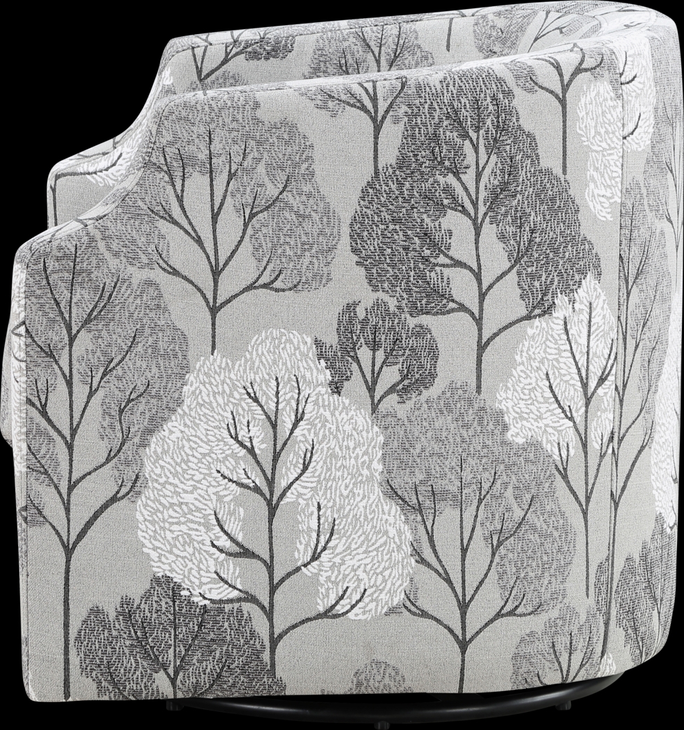 Apisai Gray Swivel Accent Chair - Thumbnail - Image 9