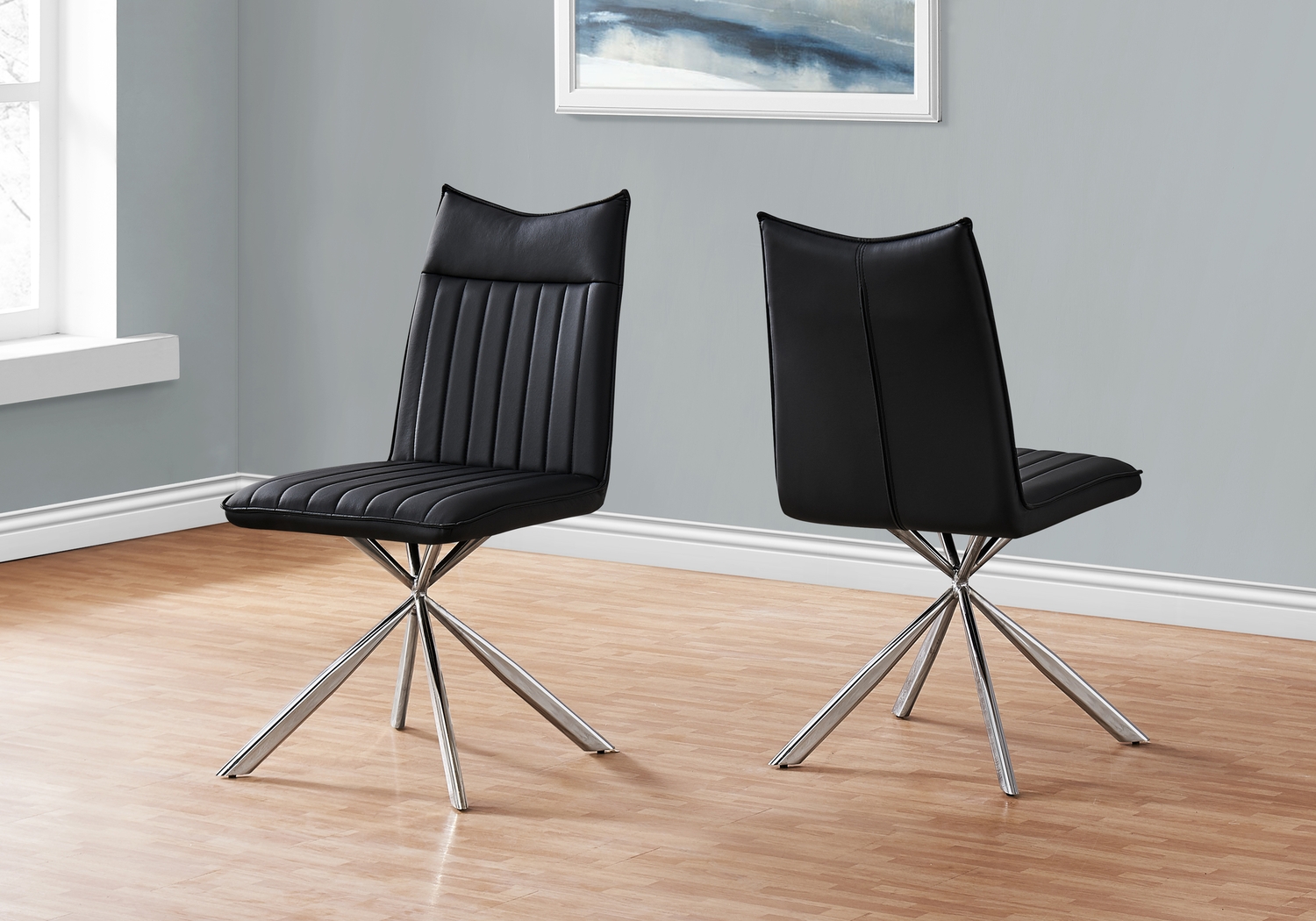 Appaloosa Black Chrome Side Chair, Set of 2 - Thumbnail - Image 1