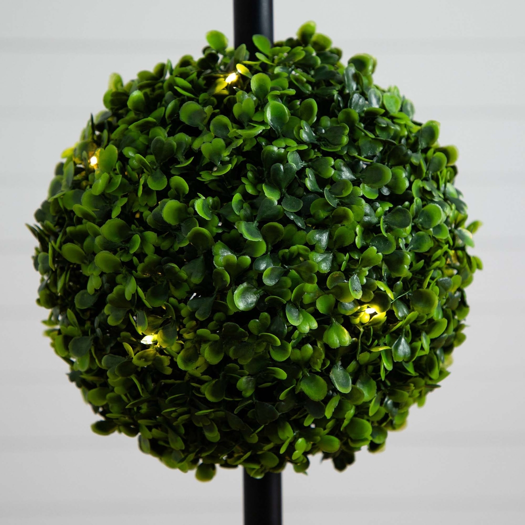 Appleberry III Green Artificial Triple Ball Boxwood Topiary - Thumbnail - Image 3