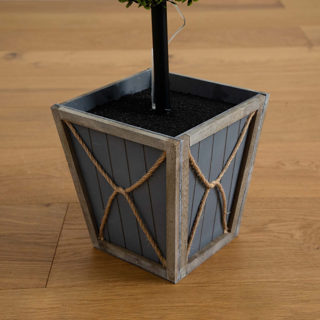 Appleberry III Green Artificial Triple Ball Boxwood Topiary - Thumbnail - Image 5