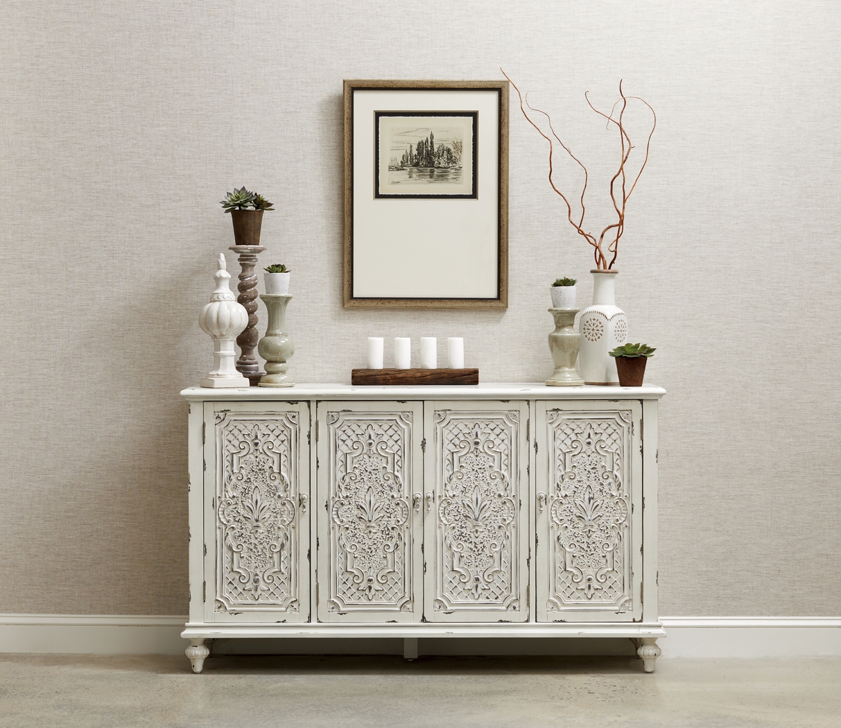 Appleblossom White Credenza - Thumbnail - Image 9