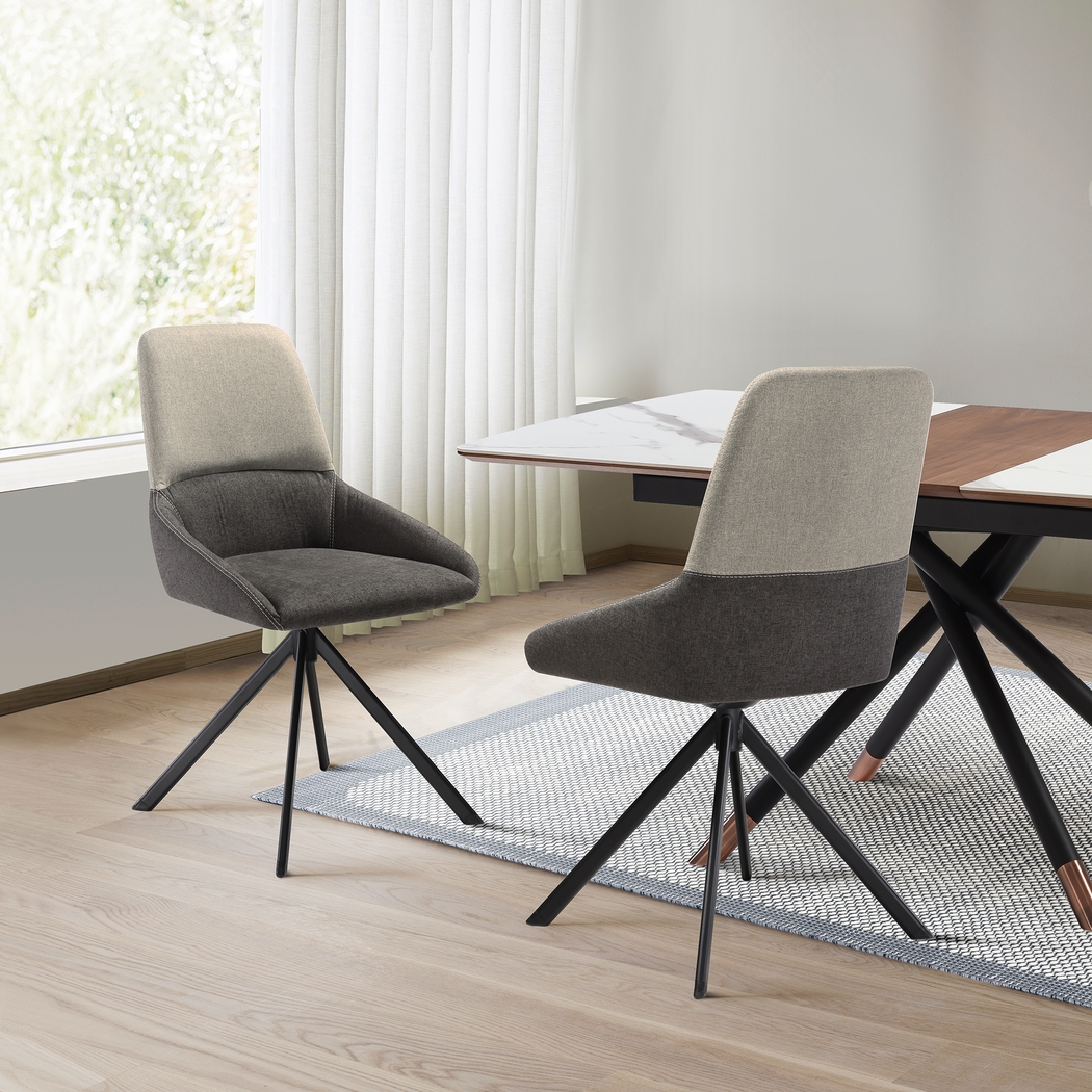 Applepar Gray Side Chair, Set of 2 - Thumbnail - Image 2