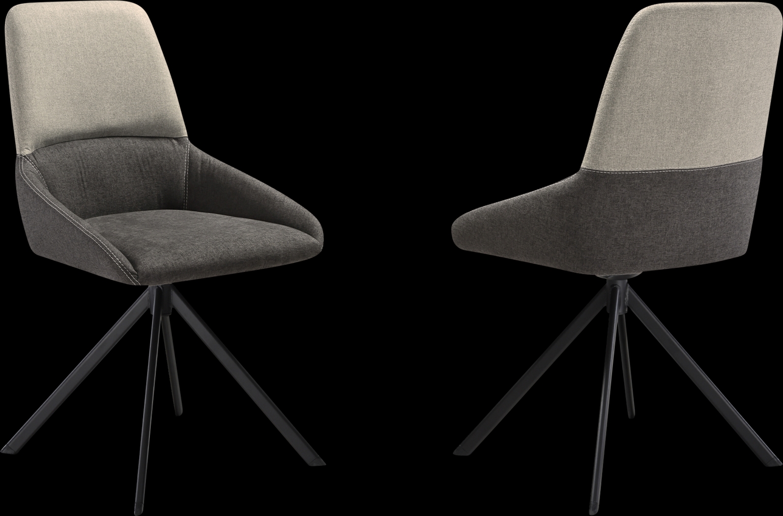 Applepar Gray Side Chair, Set of 2 - Thumbnail - Image 1