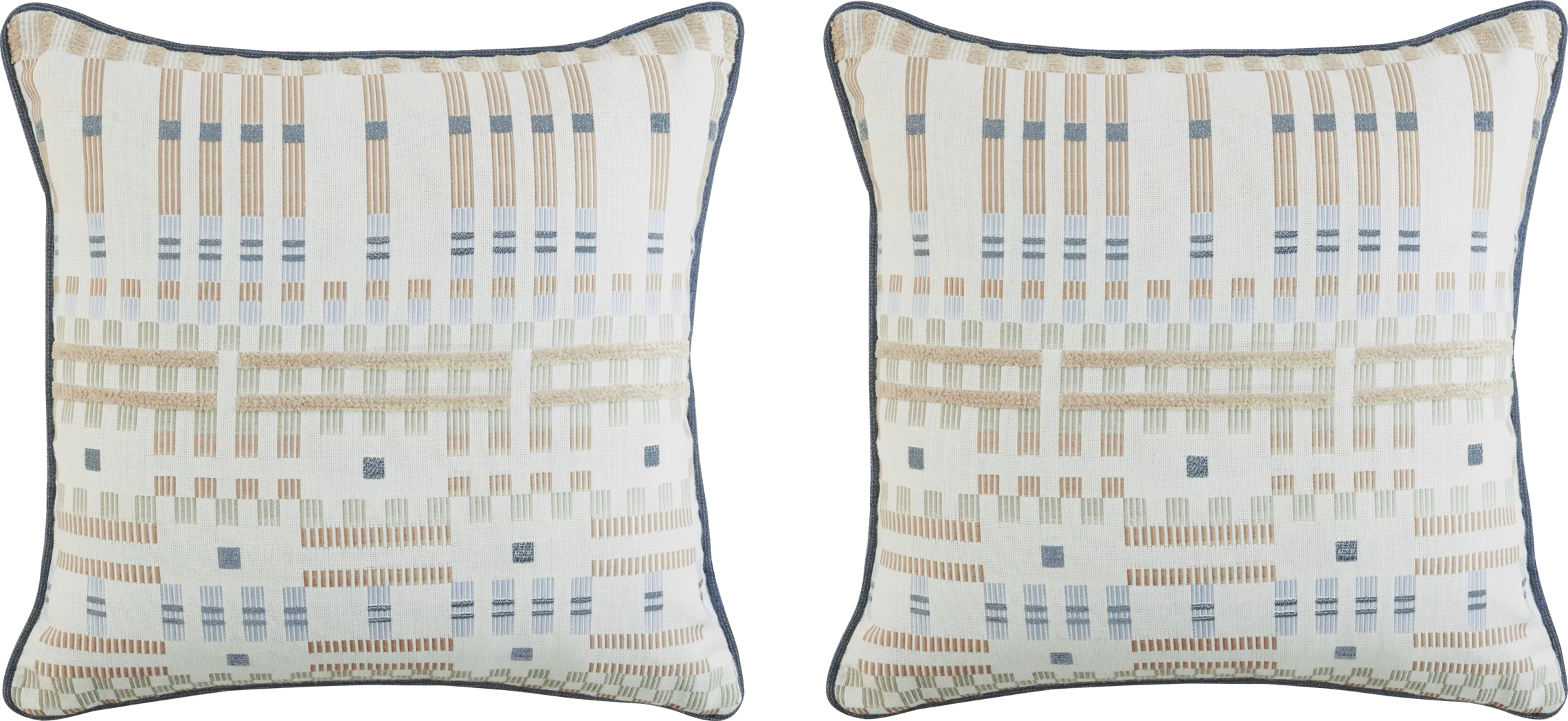 Approach Shore Blue Indoor/Outdoor Accent Pillows, Set of 2 - Thumbnail - Image 1