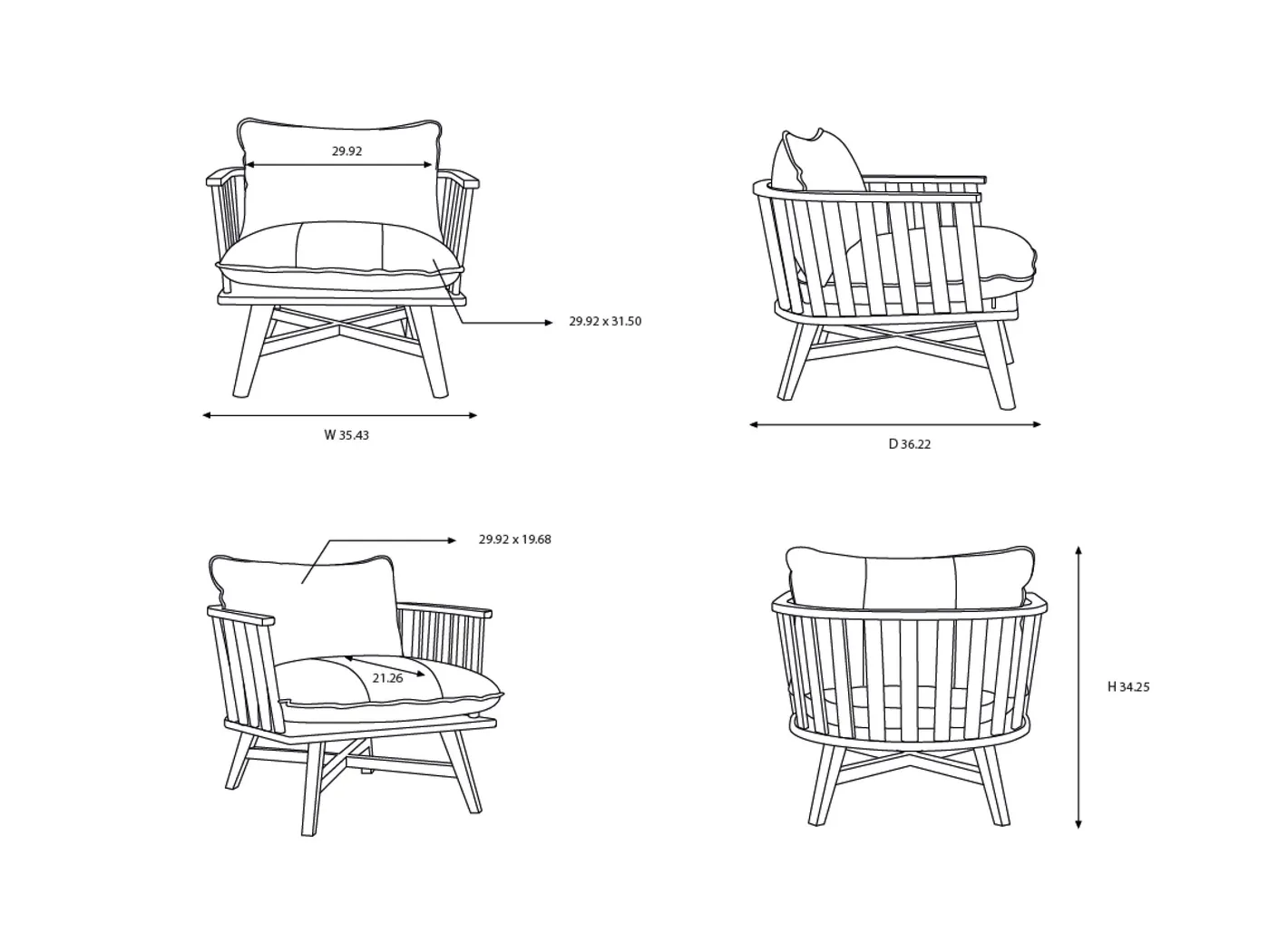 Apricio Beige Accent Chair - Thumbnail - Image 6